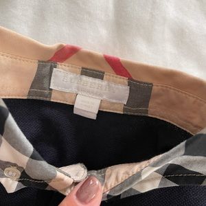 Navy Blue,Burberry Polo shirt, short sleeves